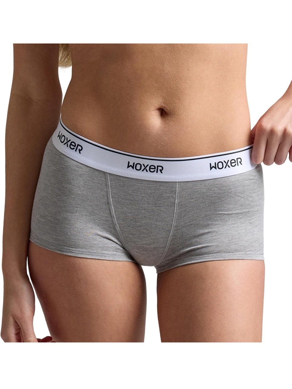 Woxer Large Heather Gray Boxer Briefs Underwear Chafe-Free Boxers for Sleep Gym